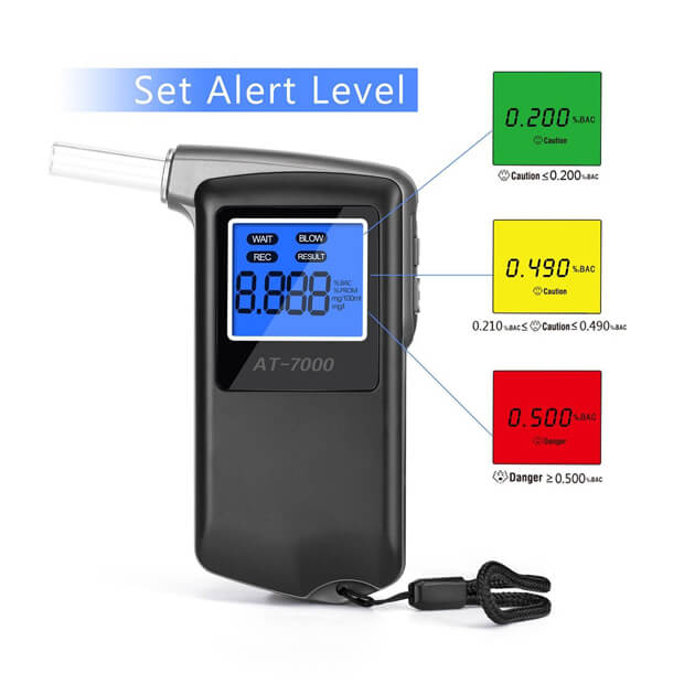 MEMS Sensor Alcohol Tester Digital Breathalyzer AT7000