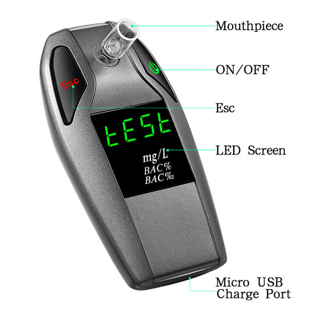 Private Mould Fuel Cell Breathalyzer Alcohol Tester EK911-2